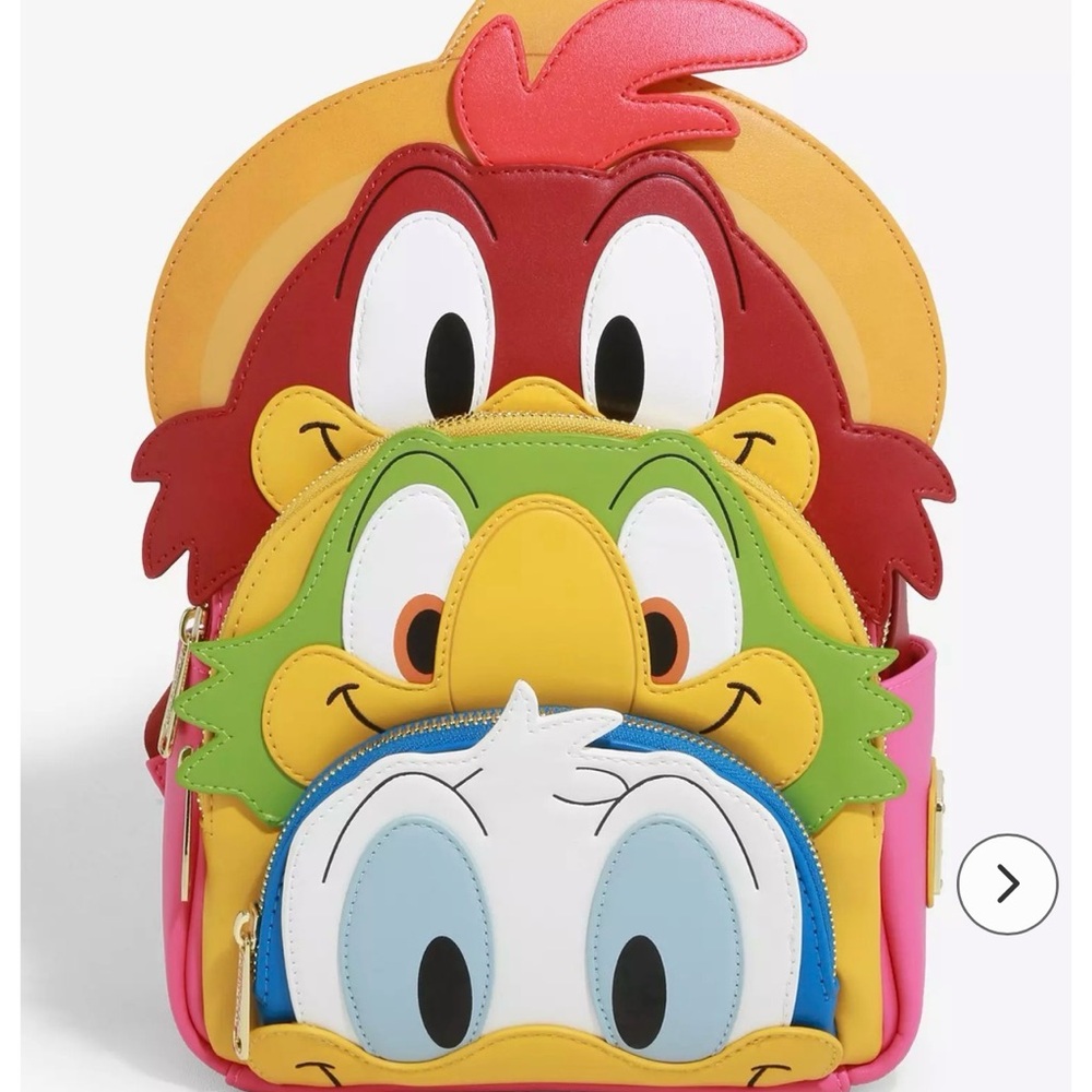 SOLD. NEW Loungefly Disney The Three Caballeros Figural Mini Backpack